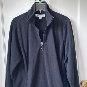 JET BLACK 2X Amazon Essentials fleece sweatshirt / comfortable / pockets popover